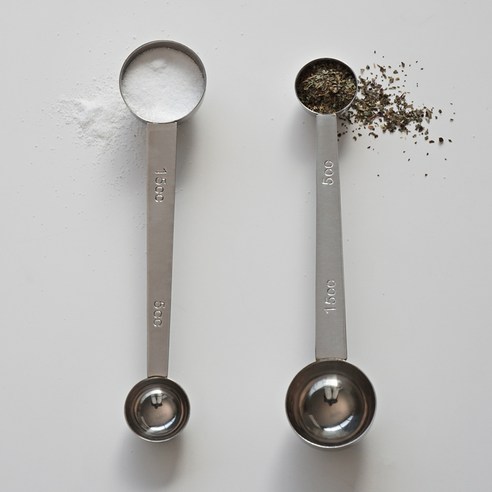 칼딘 양면 스테인리스 계량 스푼: 정확한 측정, 편리한 디자인, 다목적 사용의 완벽한 조화