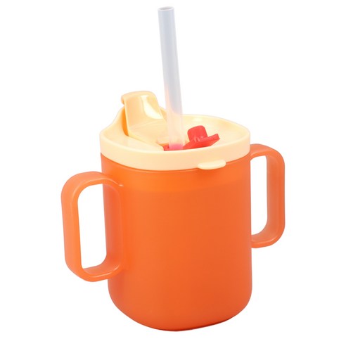 순수아 양손 다기능 빨대컵 아기물컵 스파우트컵 어린이집 준비물, 260ml, 1개, 레드