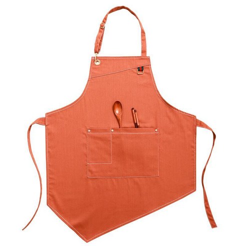 유니코시 언발란스 데님 까페 베이킹 네일 앞치마, 1개, 04 오렌지