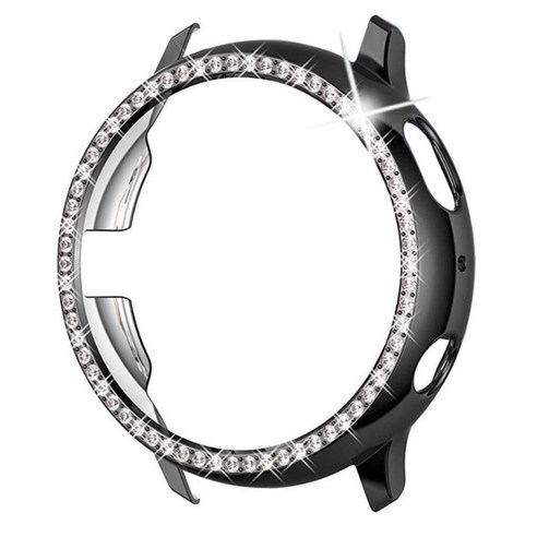 샤인큐빅 범퍼 스마트워치 케이스 40mm, 블랙