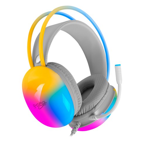 빛과 소리의 조화, 지클릭커 슈퍼히어로 오로라 RGB 게이밍 헤드셋으로 승리를 쟁취하세요!