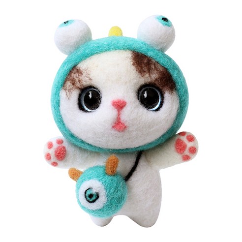 아이엠미니 콕콕 찍어 만드는 펠트 DIY 인형 세트, 몬스터 냥이, 1세트