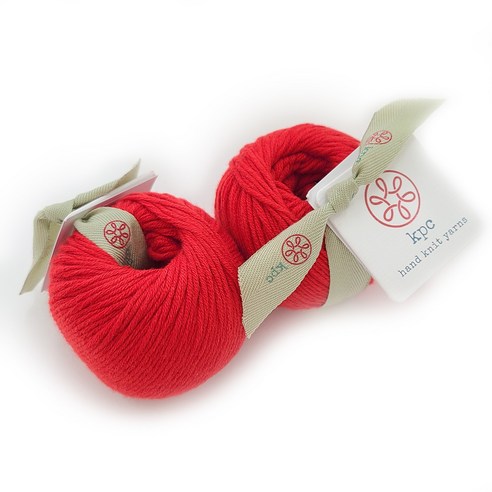 케이피씨 글랜콜 아란 울코튼 뜨개실 50g x 2p, 버밀리언, 78m