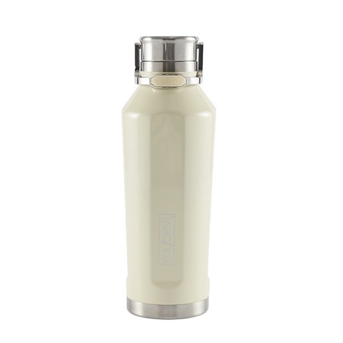 마이베비 콰트로 캔틴 캐리핸들 텀블러, 390ml, 크림베이지 스파클
