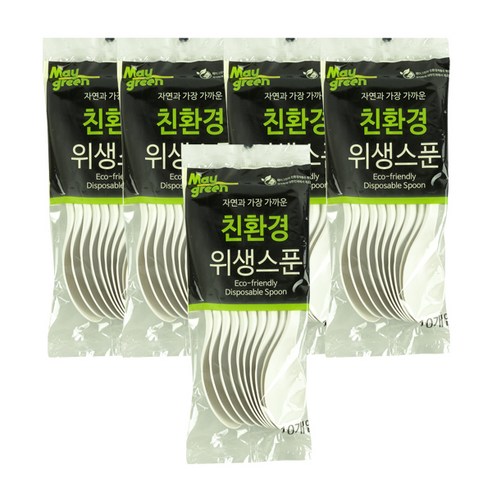 메이그린 친환경 위생스푼, 10개입, 5개