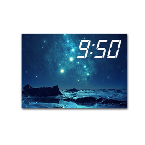 LED 시계 캔버스 프린팅 액자 시리즈 밤하늘 앤 우주 36종, 소나무  01