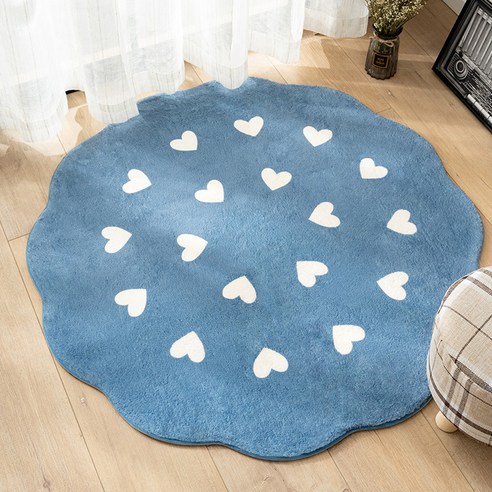 MA 논슬립 워셔블 하트 꽃잎 러그