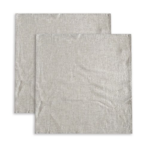 케이트가든 정사각 리넨 키친 크로스 겸 매트 2p, 오트밀, 40 x 40 cm