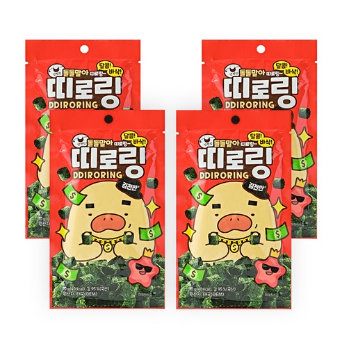 만전김 띠로링, 10g, 8개 김스낵