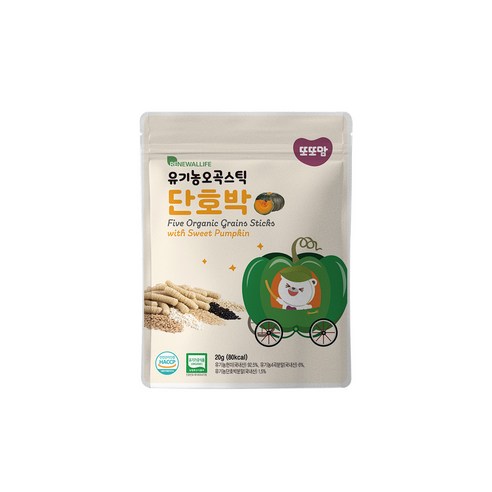 또또맘 유아용 유기농 오곡 스틱 과자 20g, 단호박, 1개