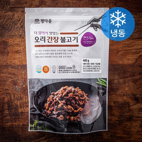 정다운 더 얇아서 맛있는 오리 간장 불고기 (냉동), 400g, 1개 올반오리바짝불고기