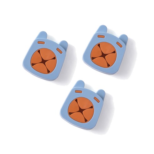 유어타이틀 접착식 수건 꽂이 후크, 블루, 3개