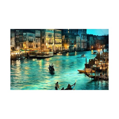 아리코 DIY 보석십자수 캔버스형 40 x 50 cm, 베네치아의야경, 1개