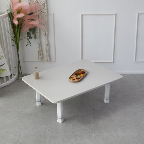 LPM 무광 샤르망 4단 높이조절형 테이블 800 x 600 mm, 라이트그레이