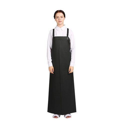 THE앞치마 우레탄 방수 고리형 앞치마 대, 매트블랙, 1개