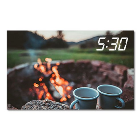 홈마인 LED 캔버스 프린팅 액자 시계 캠핑, 800-HM-CAMPING-16
