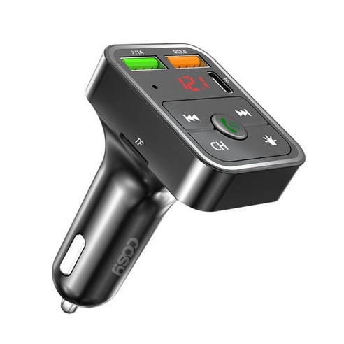 코시 C타입 USB-A 고속충전 차량용 블루투스 카팩, AT4110BT/4110, 블랙