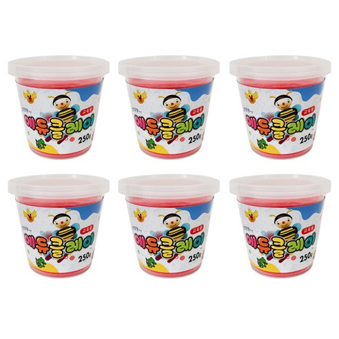 토단교재 에듀클레이 6p, 빨강, 250g, 6개