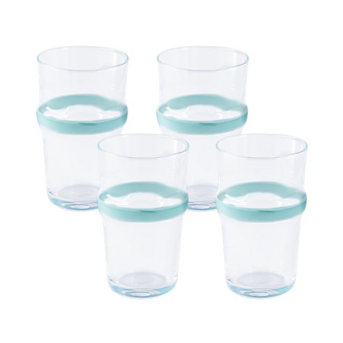 루미낙 스테레오 텀블러 4p, 청록, 320ml