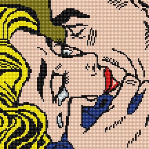 디클레어 액자 캔버스형 보석십자수 DIY 키트 30 x 30 cm, 1세트, 포옹