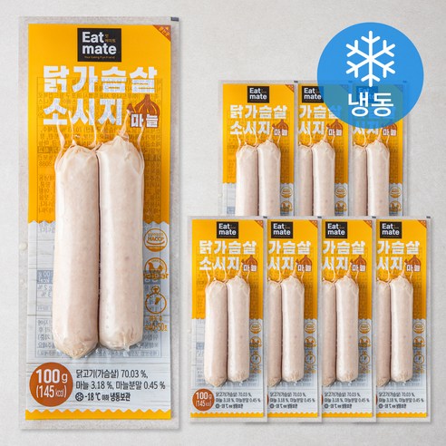 잇메이트 닭가슴살 소시지 마늘 (냉동), 100g, 8팩