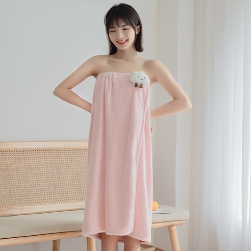 조앤제이 부드러운 벨크로 샤워가운 구름, 핑크, 1개