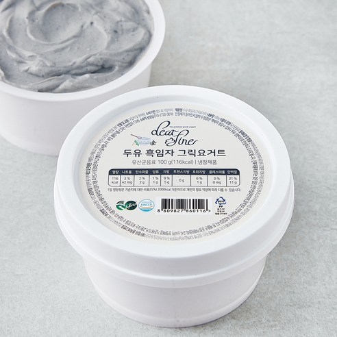 디어파인 두유 흑임자 그릭요거트, 100g, 3개