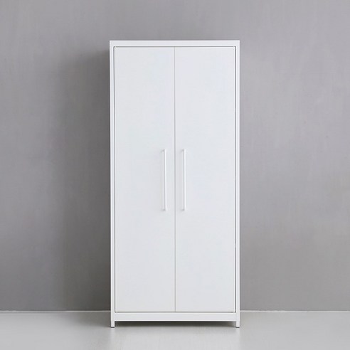 마켓비 PIDOR 캐비넷 긴세로 2문 수납장 7601690 방문설치, 화이트
