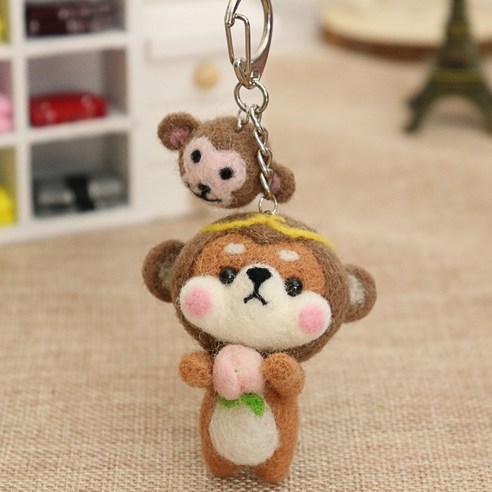 Healingcare 펠트 실 바늘 DIY 세트, 1세트, 09 원숭이