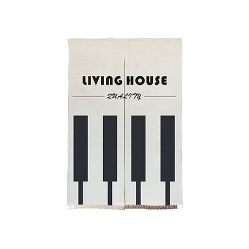 에이홉 봉포함 블랙 스트라이프체크 파티션 커튼, Type 11