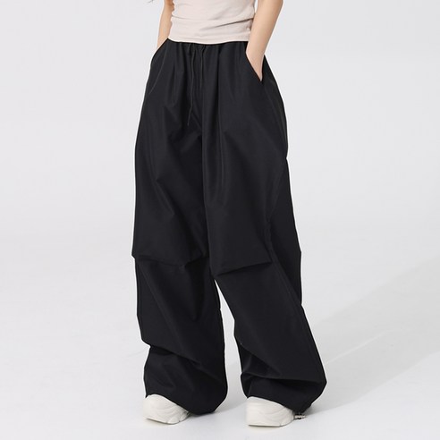 아루아 여성용 파라슈트 바스락 투웨이 와이드 팬츠
