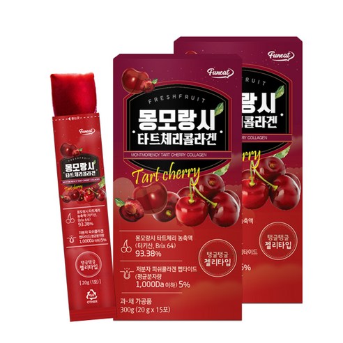 퍼니트 몽모랑시 타트체리 콜라겐 젤리스틱, 300g, 15개