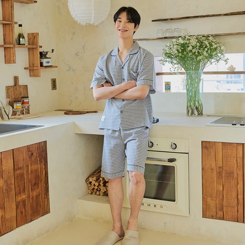男裝時尚睡衣上下裝套裝成年男成年男青年男男夏季