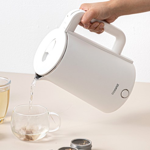 보온과 편리함을 위한 최고의 선택: 코멕스 이중단열 무선 전기포트 2L