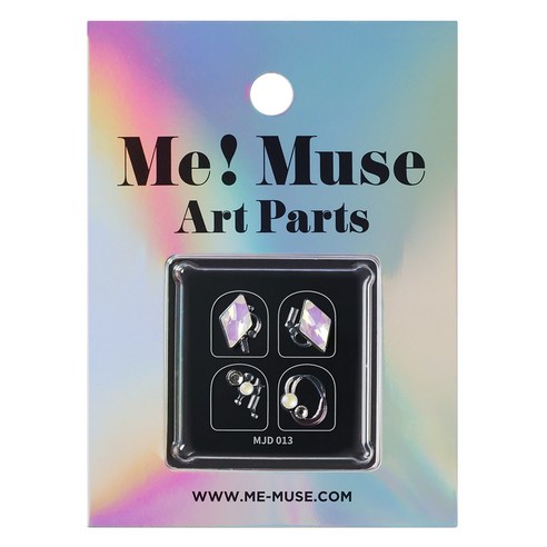 미뮤즈 네일 아트파츠, 화이트 글래스(MJD013), 1세트