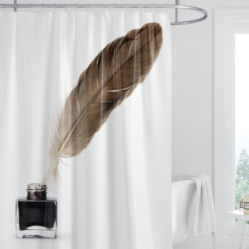 카리스 베이직 자연풍경 욕실 샤워 커튼 A14 180 x 180 cm, 1개