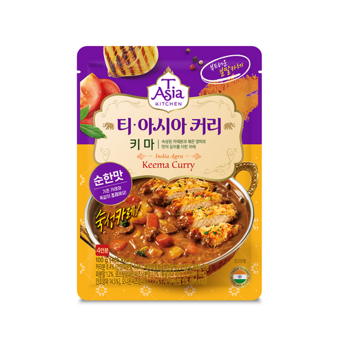티아시아키친 키마 커리 분말, 1개, 100g