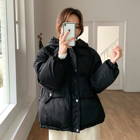 엔비룩 여성용 웰론 캔디 후드 패딩