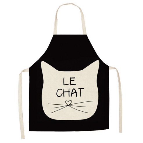 에이홉 냐옹 일러스트 앞치마 47 x 38 cm, IT-12, 1개