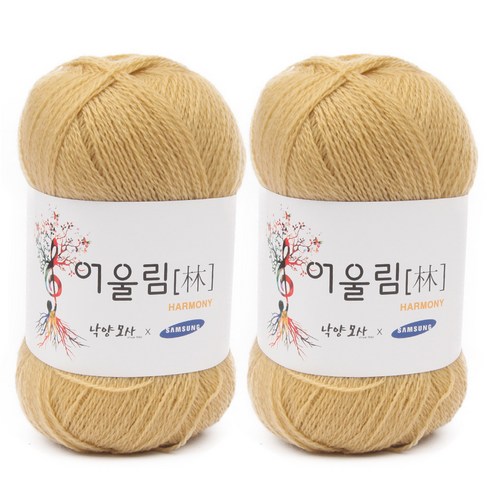 브랜드얀 어울림 뜨개실 2p, 916 올리브, 400m
