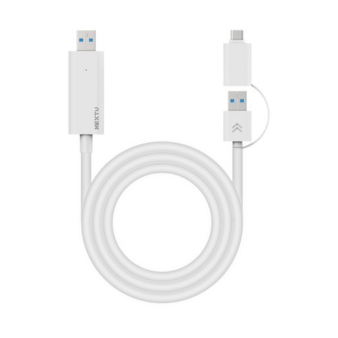 넥스트유 크리단 데이터공유 C타입 USB 링크 KM케이블 186KMU3C, 1개, 2m