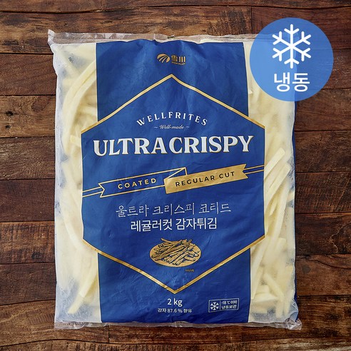 WELLFRITES 울트라 크리스피 코티드 레귤러컷 감자튀김 (냉동), 2kg, 1개