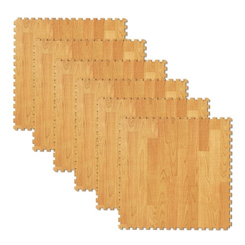 위드매트 PE 퍼즐 매트 100 x 100 x 3cm, 우드, 6장