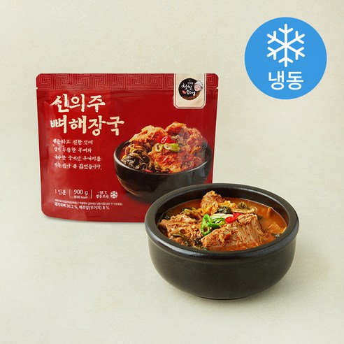 [로켓프레시] 신의주찹쌀순대 신의주 뼈해장국 (냉동), 900g, 1개