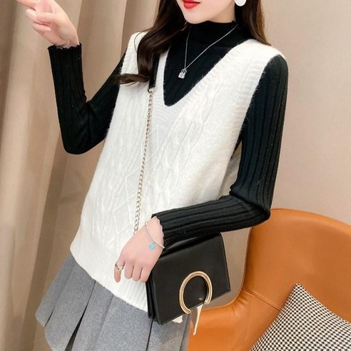 [OKㅣ강추] 셀레네 여성용 뉴 다이아 니트 조끼 [OKNOWㅣ추천상품]