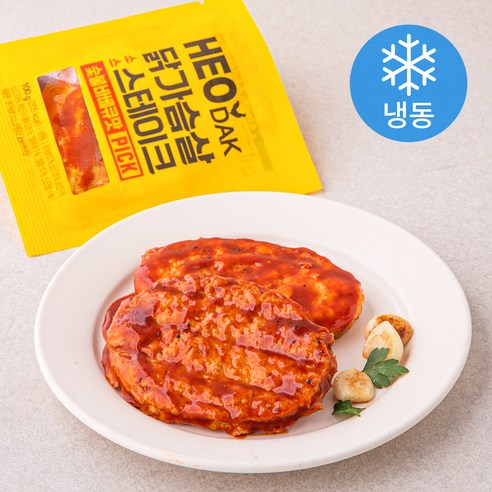 허닭 PICK 닭가슴살 소스 스테이크 숯불바베큐맛 (냉동), 100g, 5개