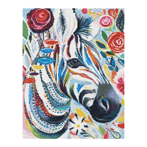 아이러브페인팅 DIY 보석십자수 캔버스형 동물 40 x 50 cm, 1개