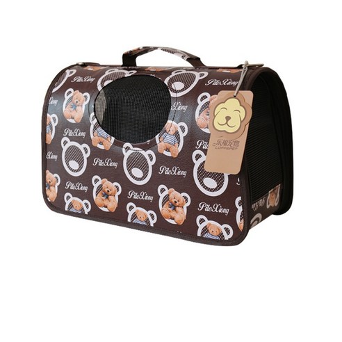 접이식 휴대용 애완동물가방, 09 커피색 곰