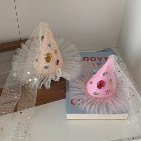 비비뮤아 HBD 생일축하소품 공주 머리핀 2종 세트 SH015, 믹스, 1세트