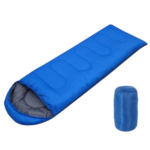 오프유 야외 침낭 겨울용 캠핑 침낭 0.7kg, 블루, 1개